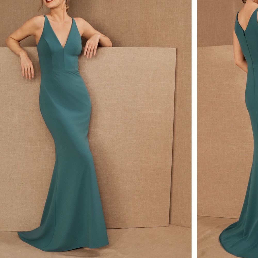BHLDN Jones V Neck Crepe Gown NWT
